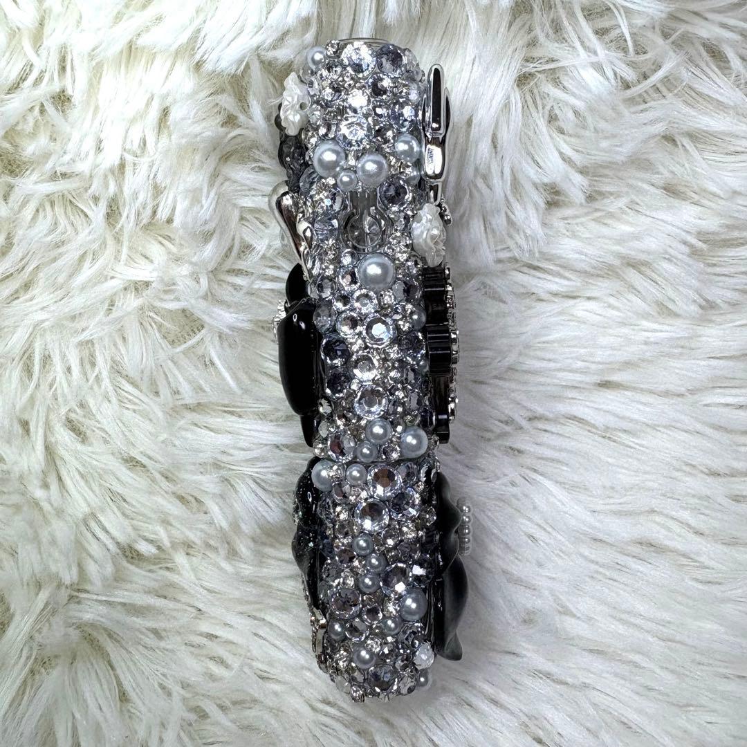 IQOS アイコス　イルマワン　イルマi ケース　デコ　ブラック×シルバー