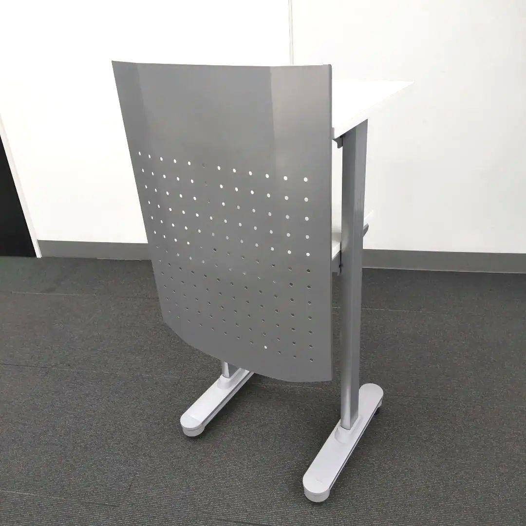 【美品】演台・司会台PLUS（プラス）ホワイト×シルバーW500