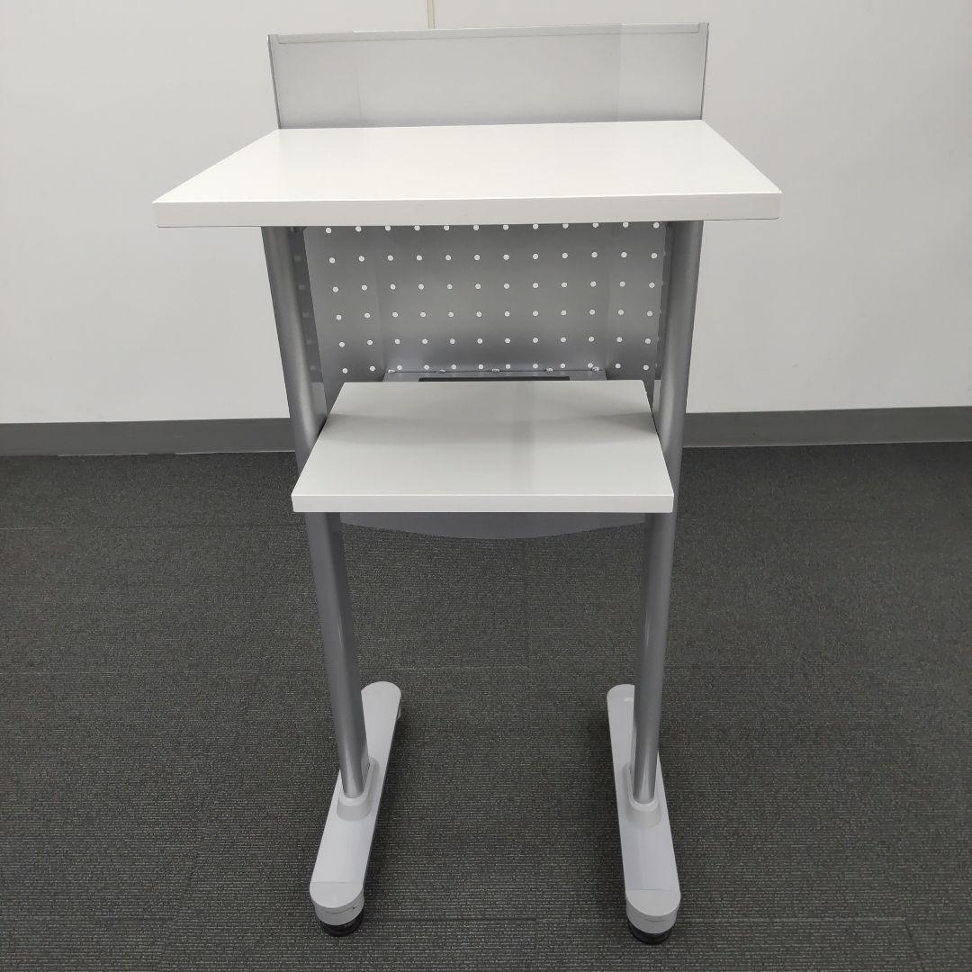 【美品】演台・司会台PLUS（プラス）ホワイト×シルバーW500