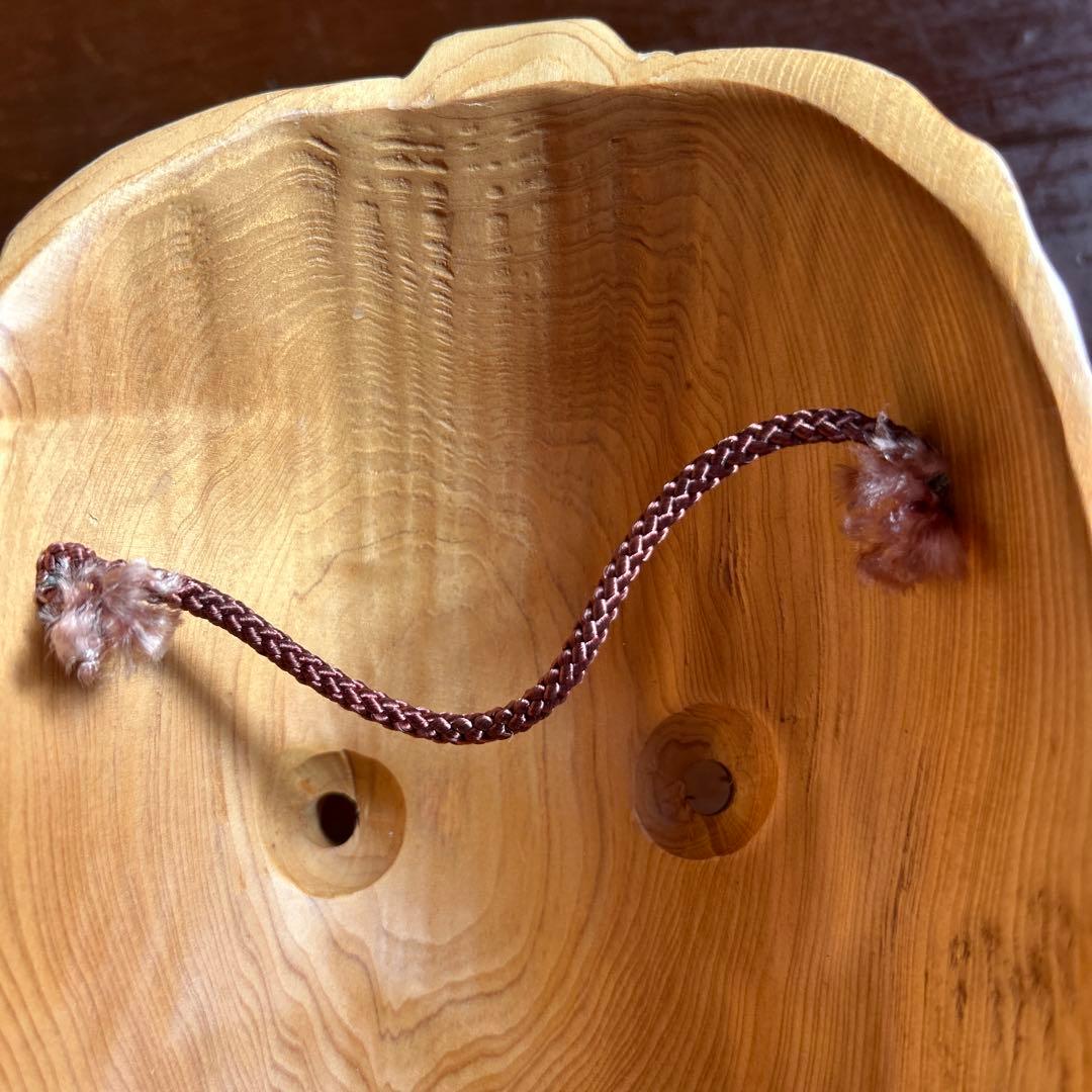 木製 お面 ひょっとこ　木彫り