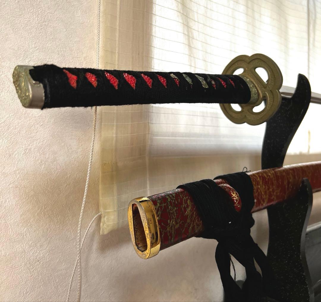 日本武具美術 模擬刀 模造刀 装飾鞘 赤金雲 大刀 豊臣秀吉刀