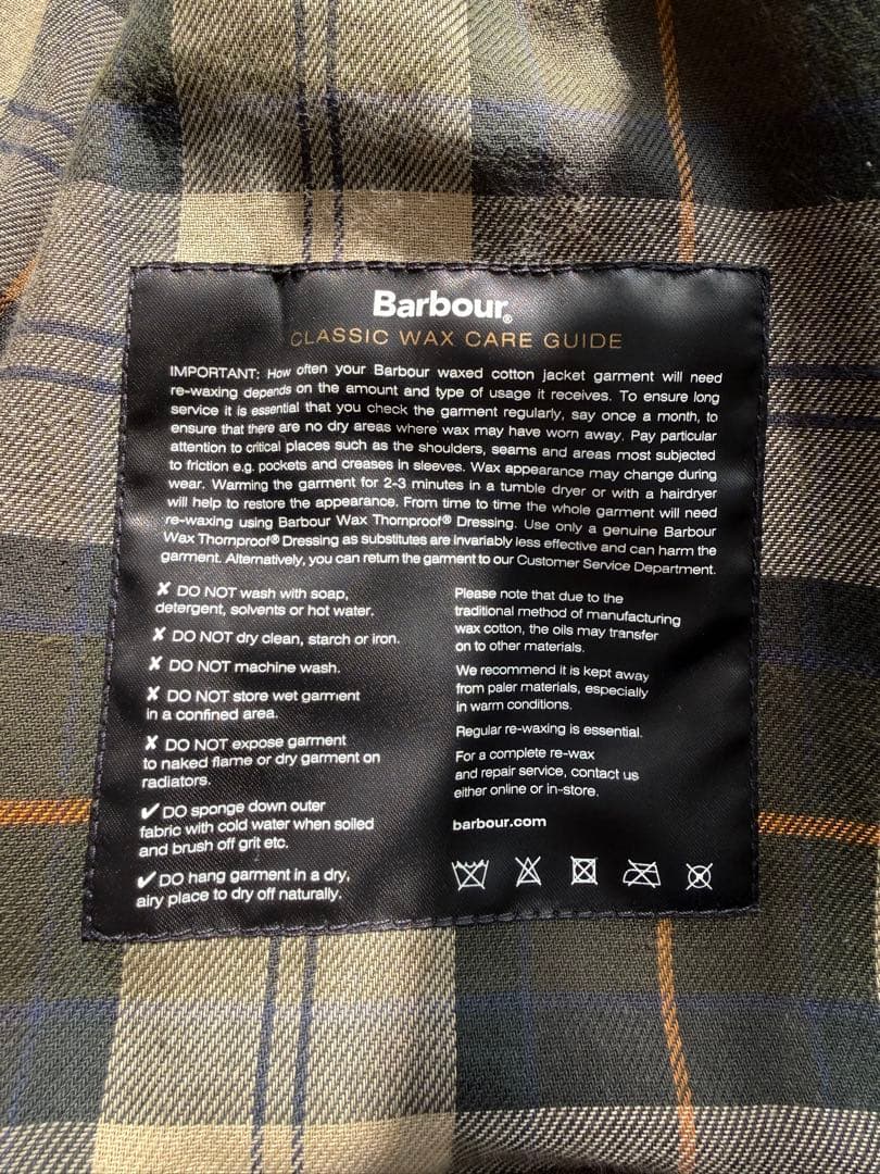 Barbour トランスポートwaxフード付き　セージ38