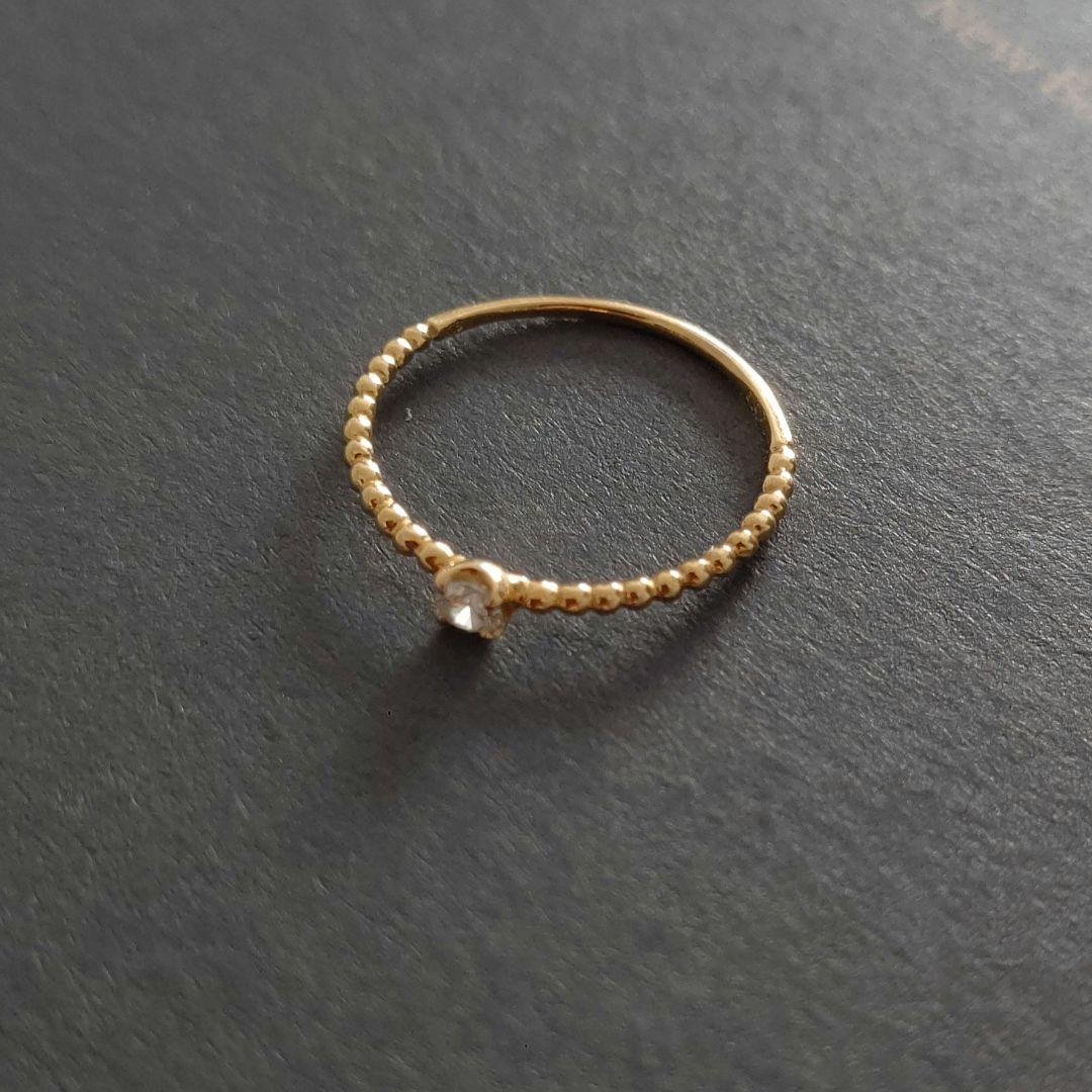 【ビジュソフィア】k18 ダイヤモンドリング