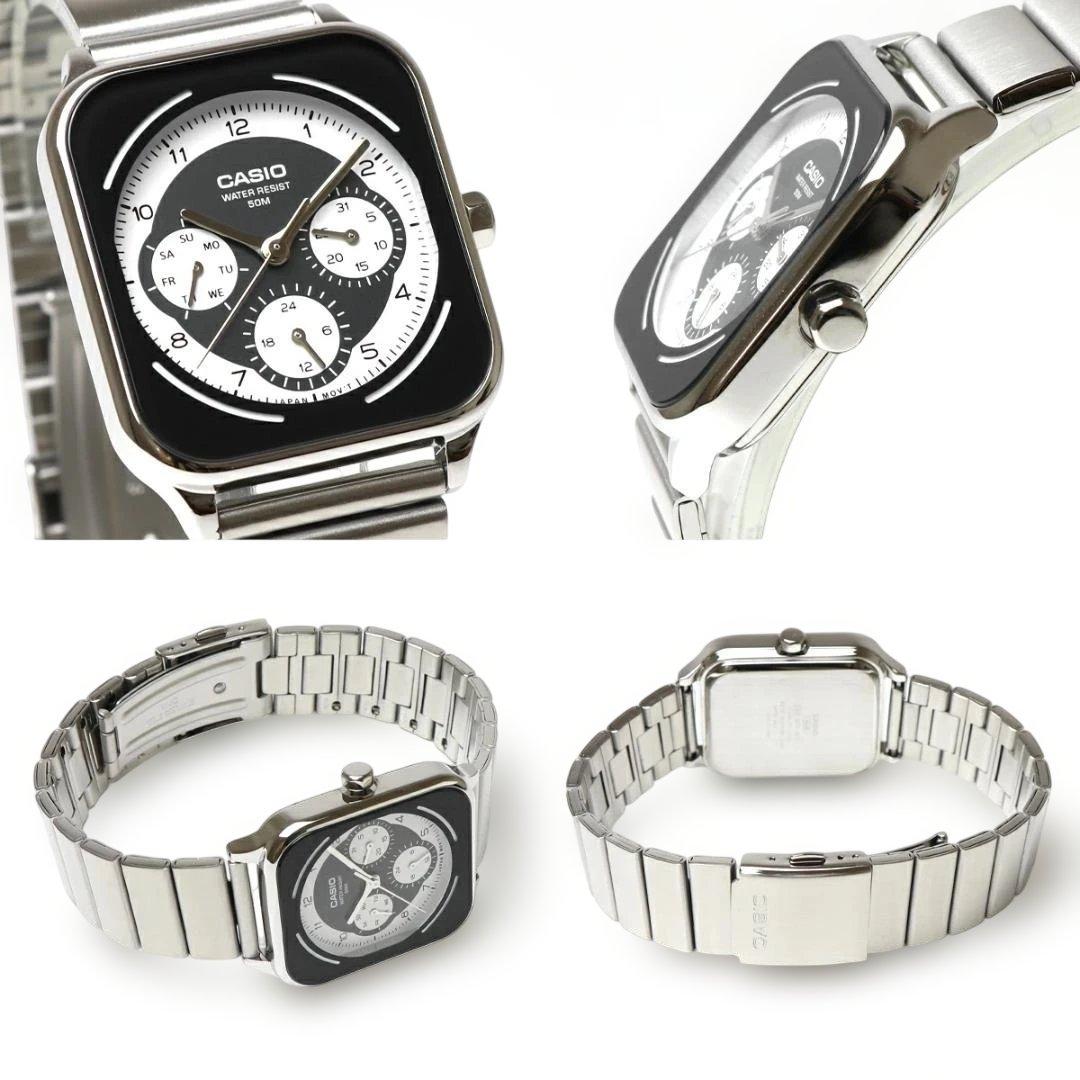 カシオ MTP-M307D-1BV ブラック マルチカレンダー 腕時計