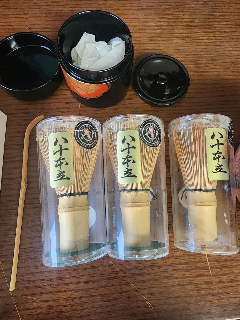 茶道 セット 八十本立 茶筅 茶杓 茶碗 棗