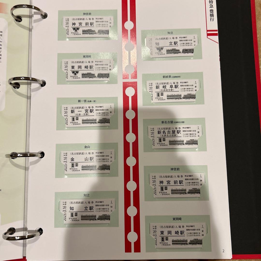 名鉄特急車両硬券入場券 コンプリートセット