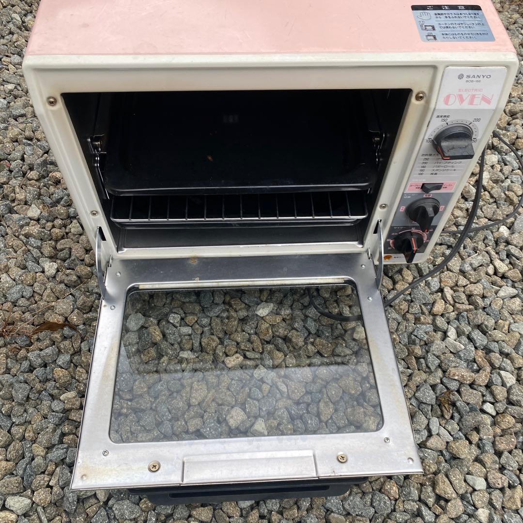 SANYO 小型電子オーブン　ピンク　SOB-155 昭和レトロポップ