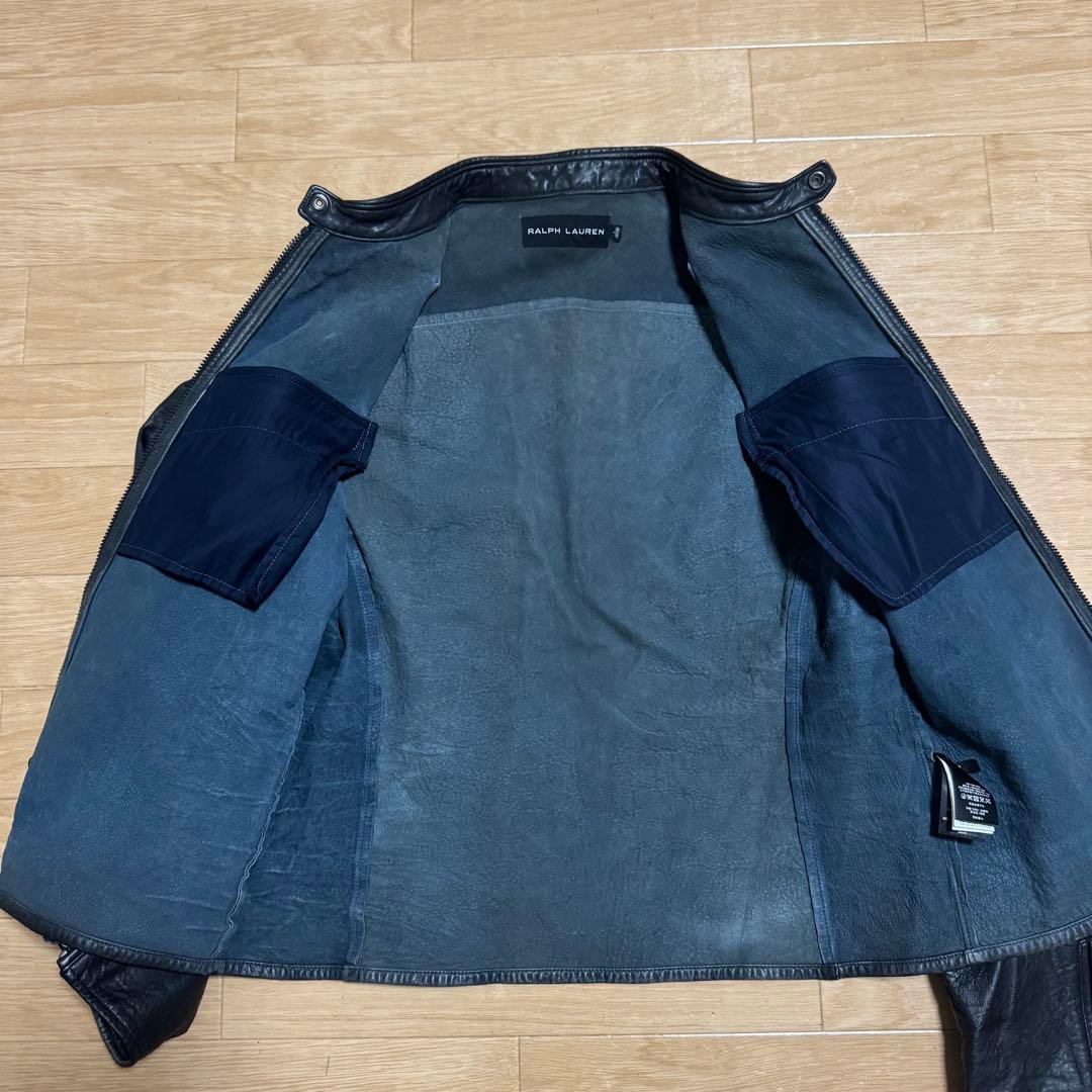 ラルフローレン ブラックレーベル Lサイズ シングルライダースジャケット