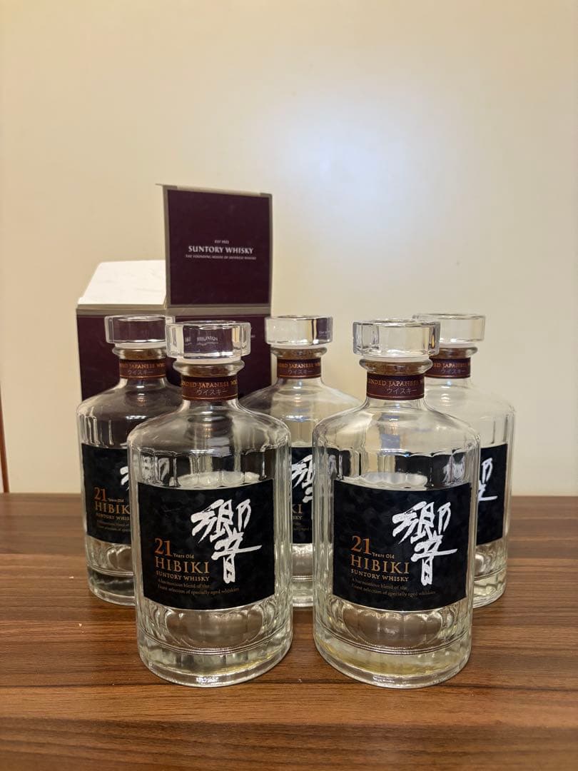 響21年　空瓶5本　空箱1セット