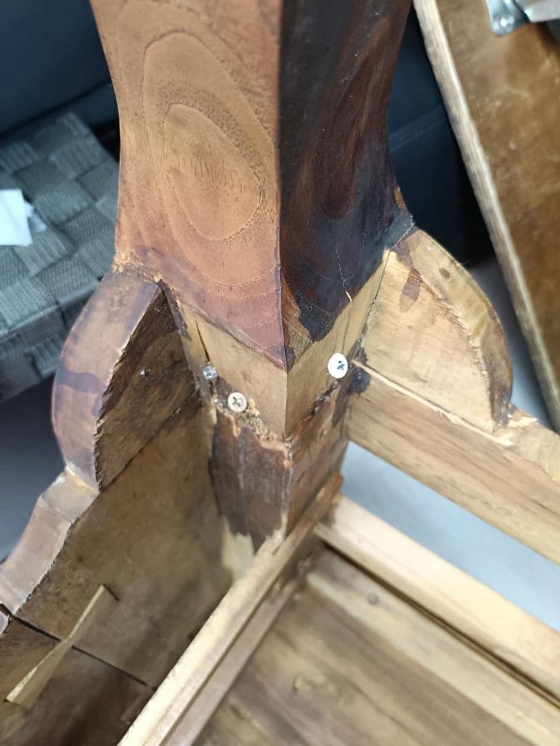 ヴィンテージ風 コンソール 猫脚 チーク 東京池袋