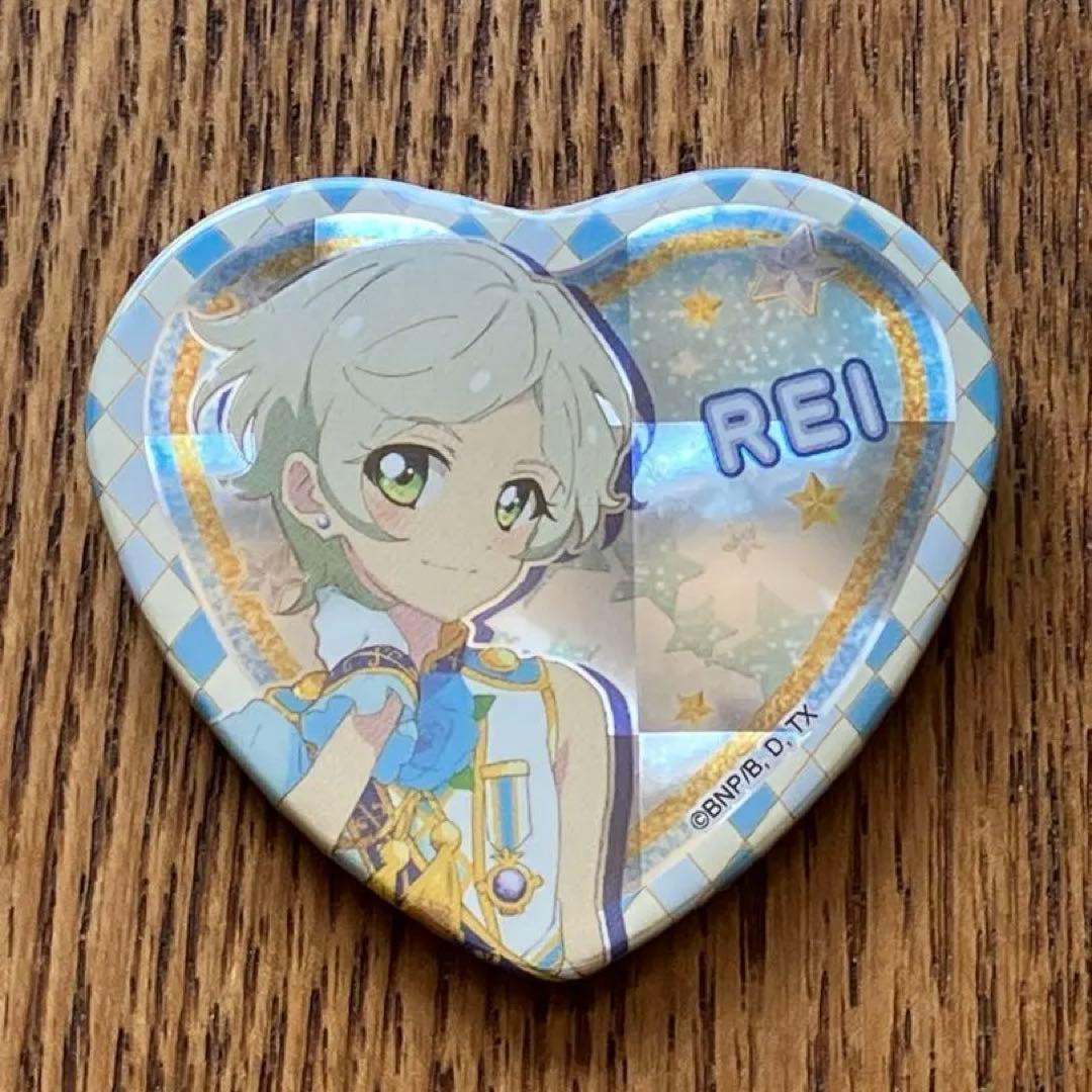 アイカツスターズ! グリッターガラポン ハート型 缶バッジ 騎咲レイ