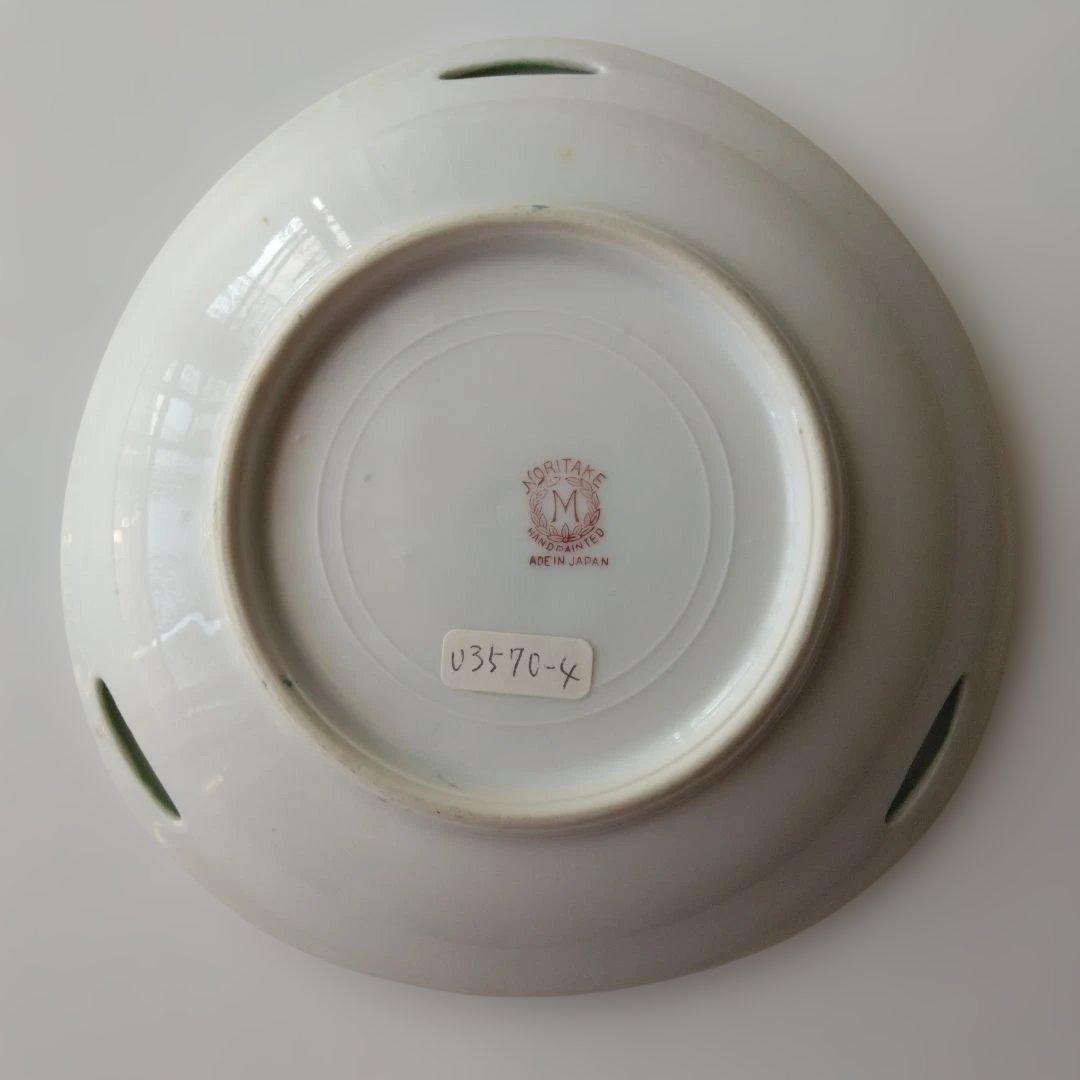 オールドノリタケ　花と鳥の装飾の飾り皿　1920年代