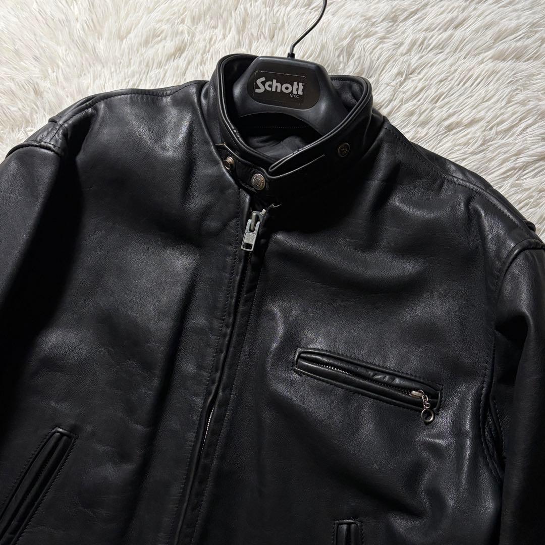 ビッグサイズ ■ショット シングルライダース ジャケット 641E 44