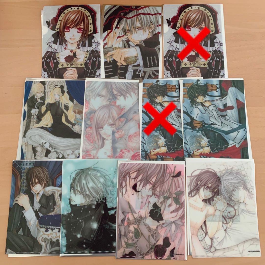 樋野まつり原画展　ヴァンパイア騎士　トレーディングA6クリアファイル　9種セット