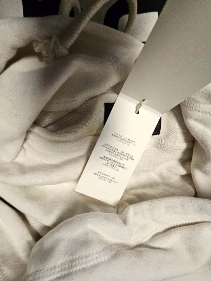 送料無料/新品未使用　Ralph Lauren ダブルRL ホワイトパーカーXL