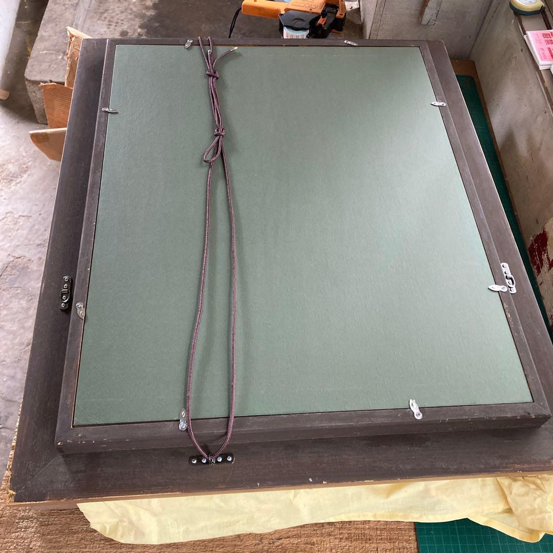 P10号 油彩額縁 ゴールドフレーム 金色 布カバー 箱付き