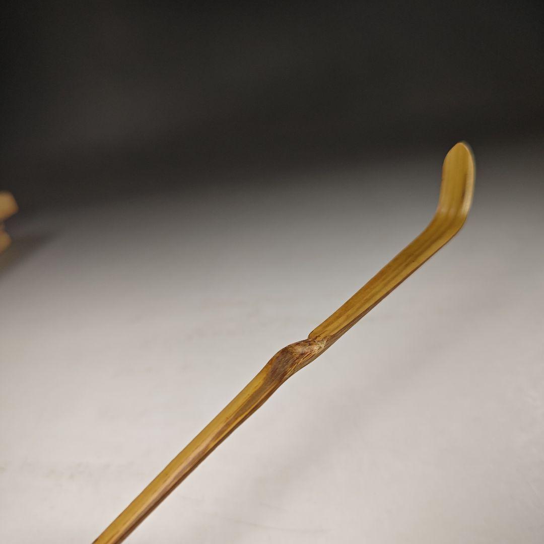 ウ277 茶杓『大徳寺　立花大亀　極箱　銘　寿峯』『竹工師　前田長好斎　下削』