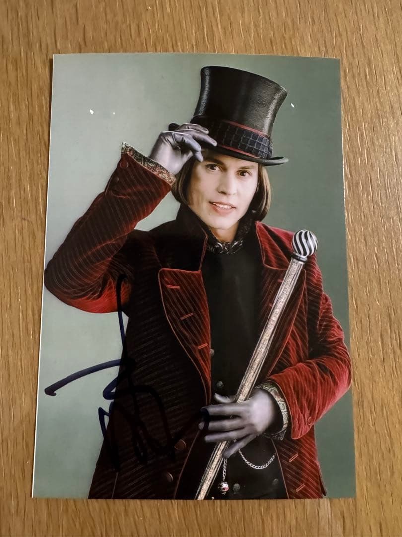 東京コミコン ジョニーデップ 直筆サイン入り写真③ チャーリーとチョコレート工場