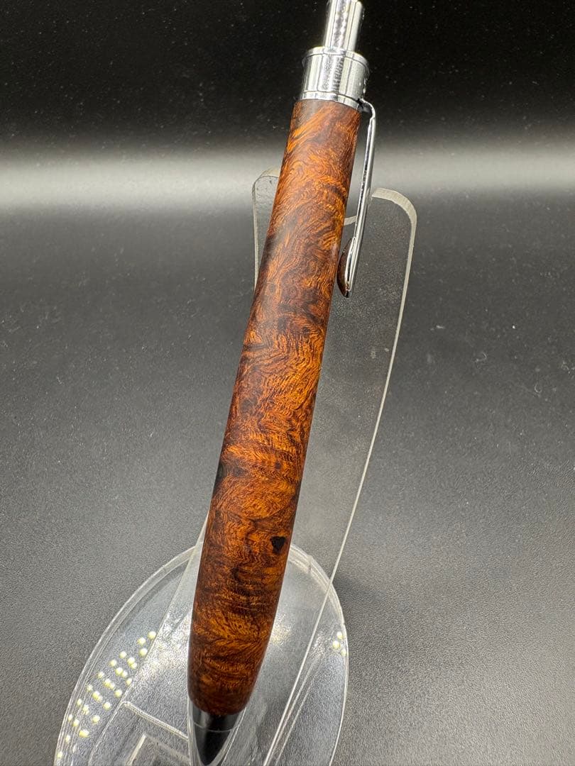484極上　デザートアイアンウッド　瘤杢　木軸シャーペン　ボールペン
