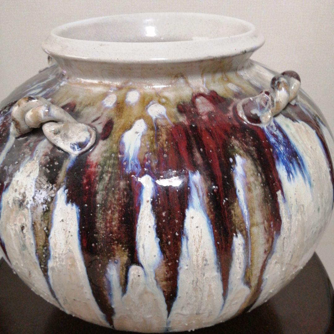 大壺花瓶　生花及び造花用(陶器)