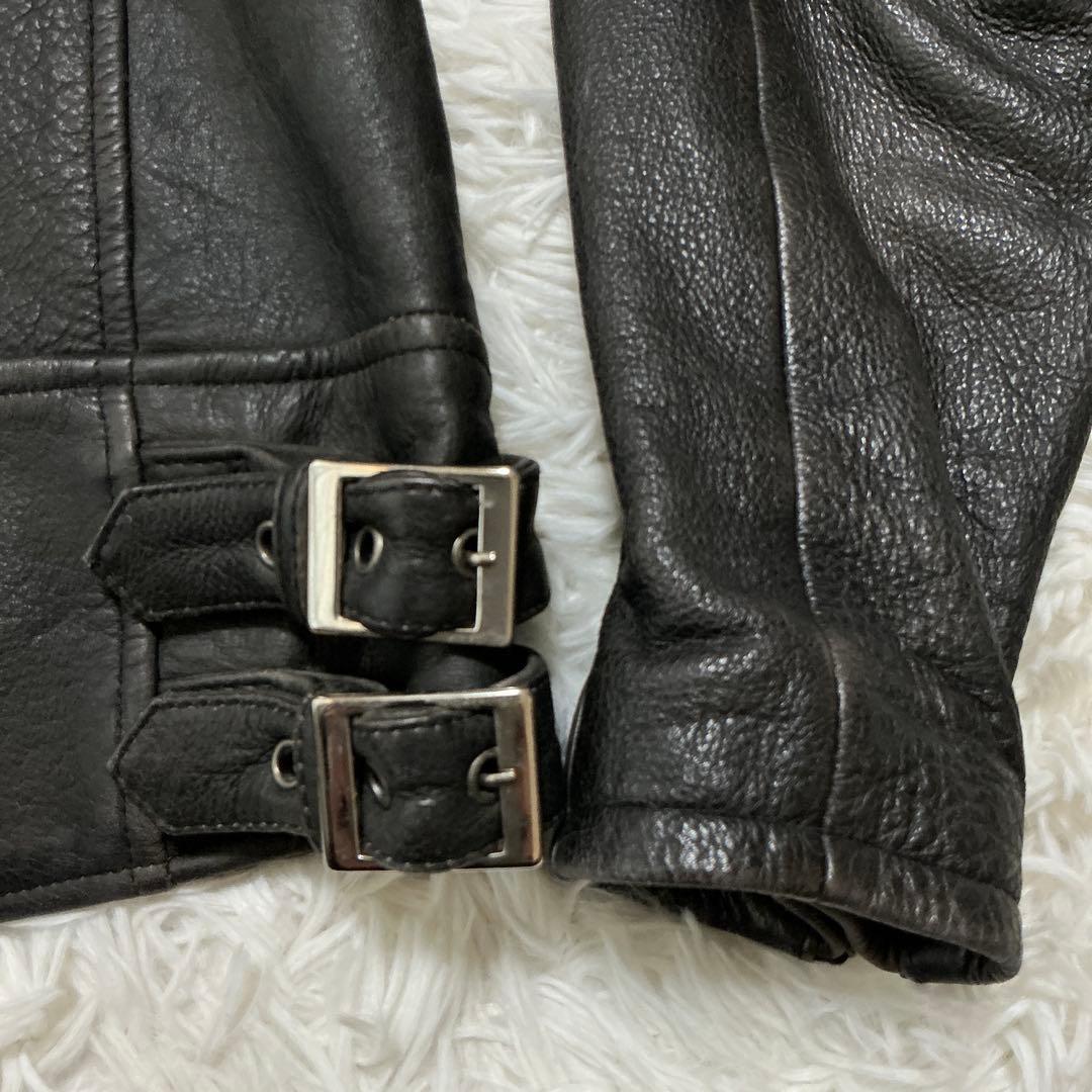 ハーレーダビットソン シングルライダース リアルレザージャケット ブラック L