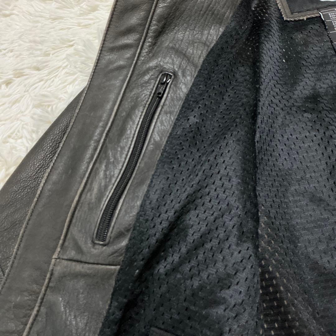 ハーレーダビットソン シングルライダース リアルレザージャケット ブラック L