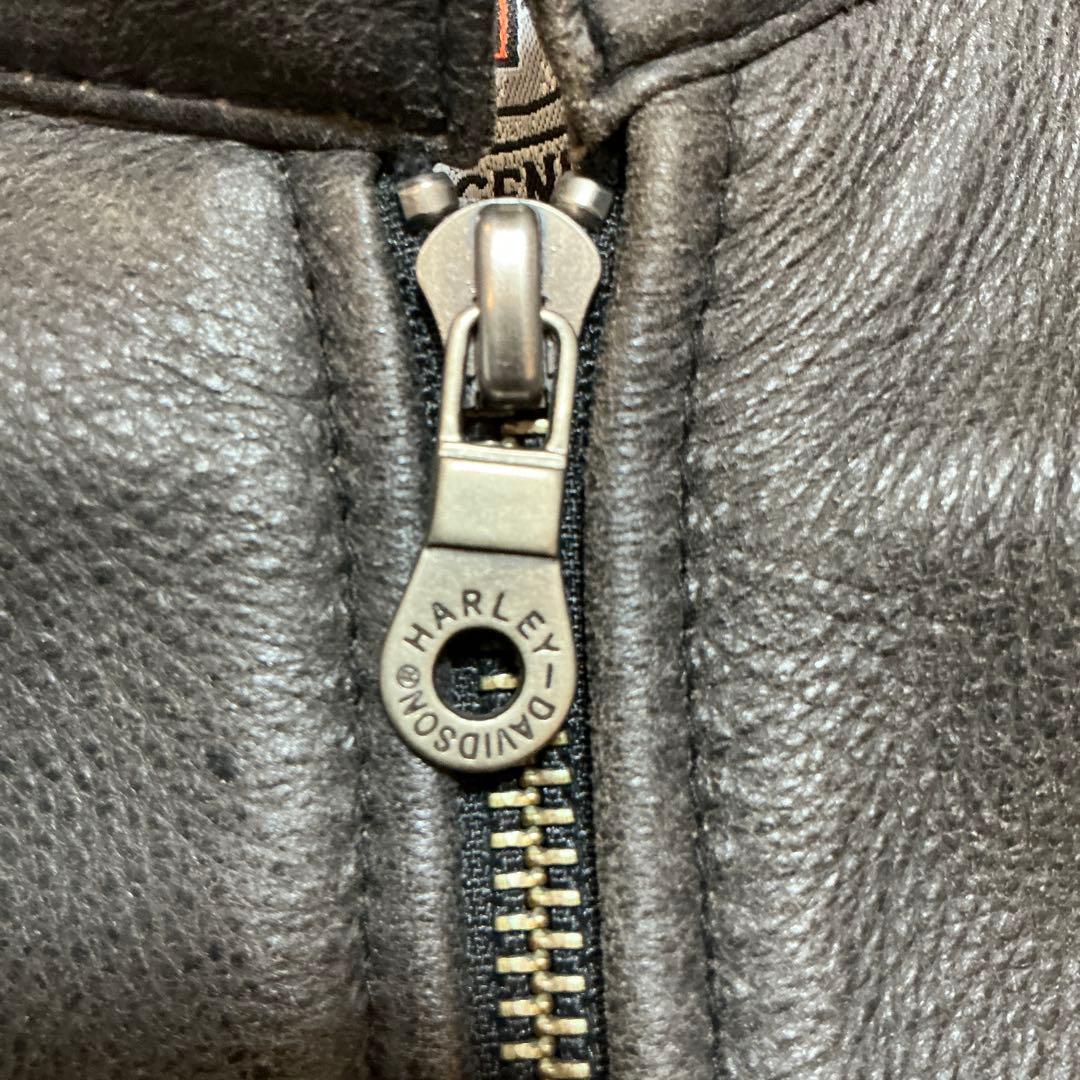 ハーレーダビットソン シングルライダース リアルレザージャケット ブラック L