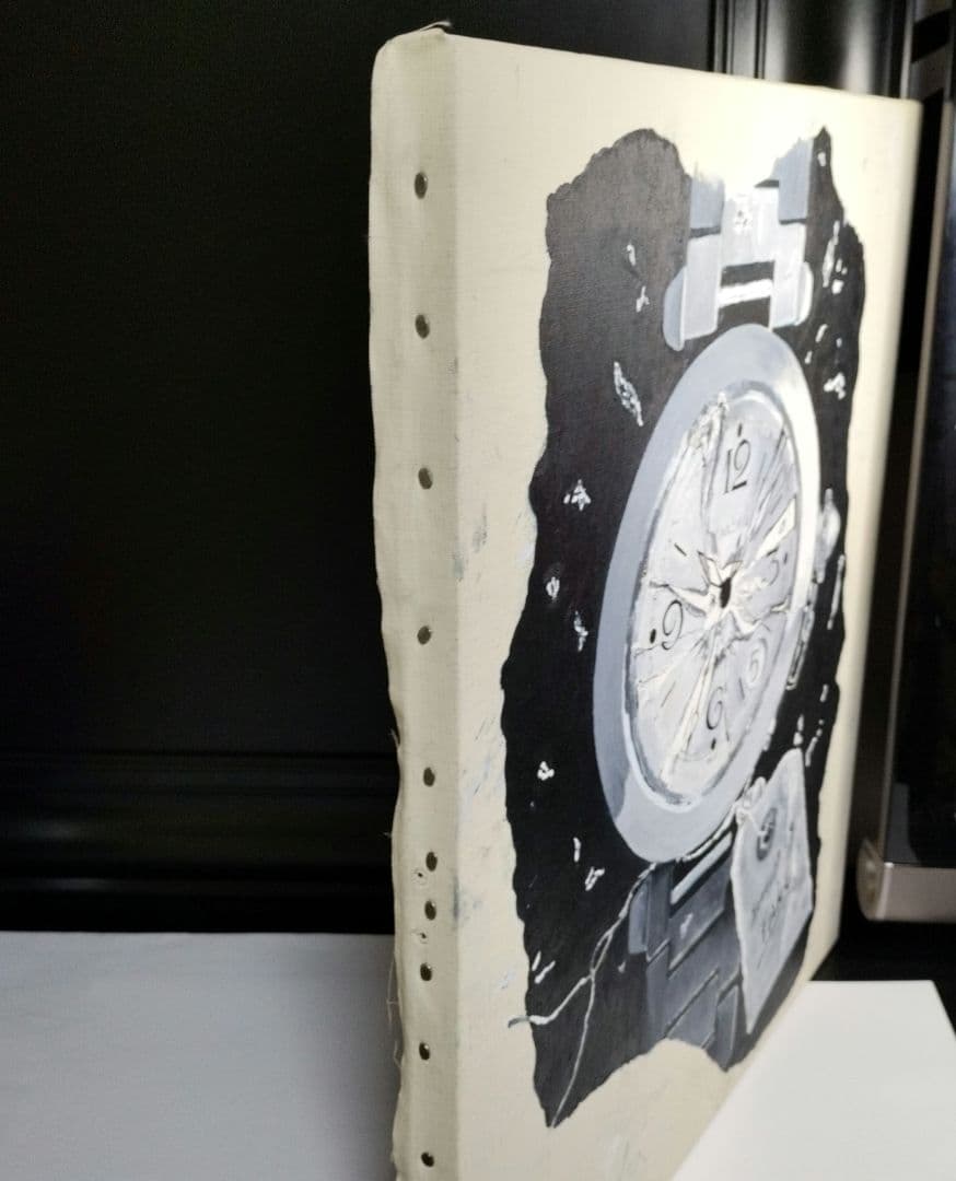 ⭐F10号⭐油彩⭐カッコイイ！時計の絵画⭐ Painting⭐インテリア⭐アート