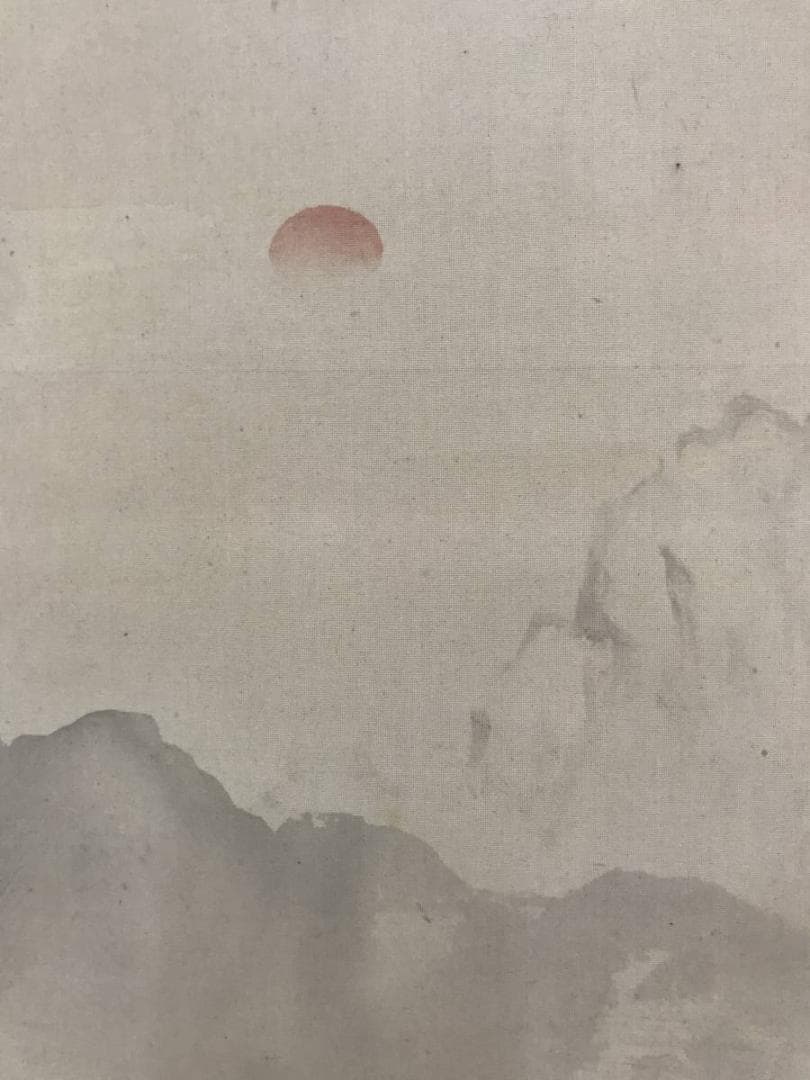 【真作】東華/蓬莱山図/山水図/祝事山水図/掛軸/名家伝来/AC-78