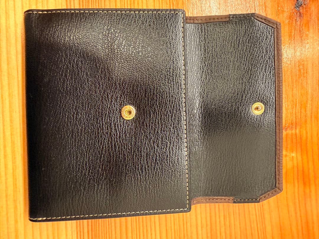 【美品】 LOEWE ロエベ ベラスケス 二つ折り財布 レザー ブラックブラウン