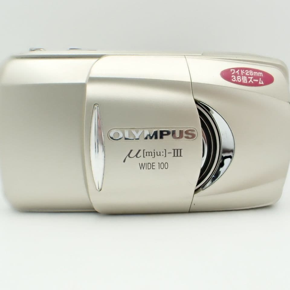 【動作確認済】OLYMPUS μ-Ⅲ WIDE100 新品電池&初期保証付き