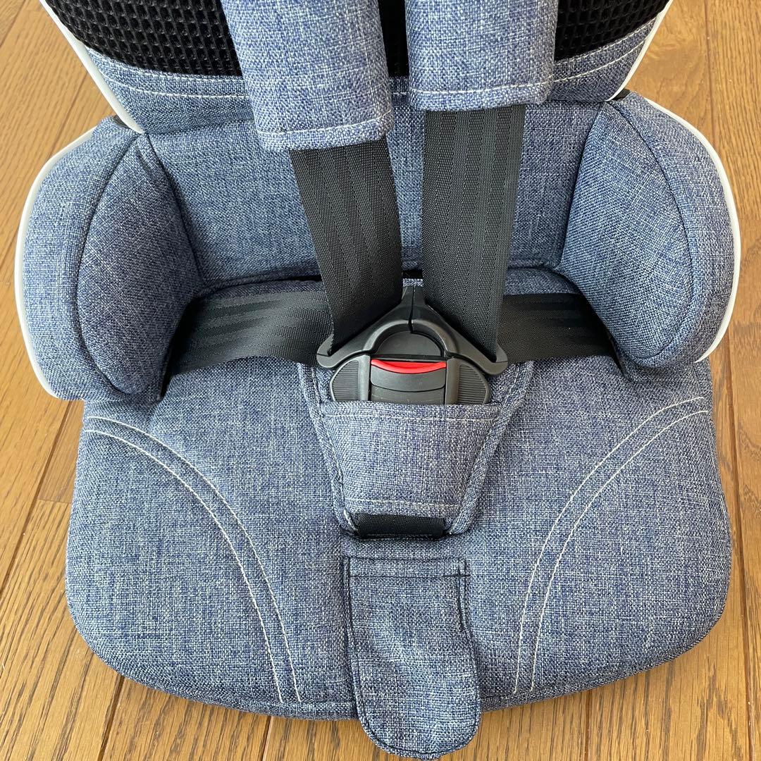 美品＊日本育児 トラベルベストECプラス チャイルドシート　デニム　収納袋付