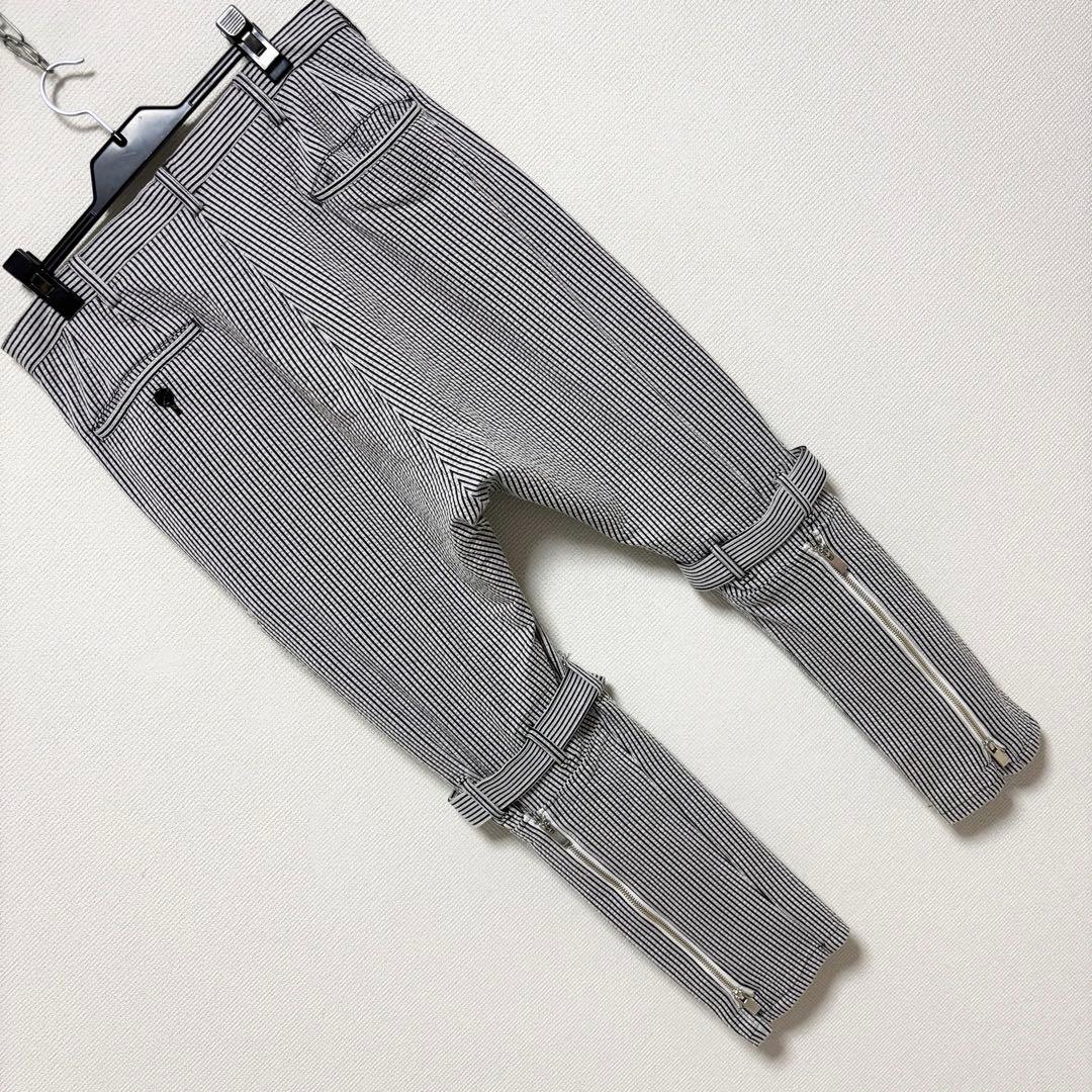 18ss 美品■sulvam■シアサッカー ボンテージ パンツ サルエル調 M