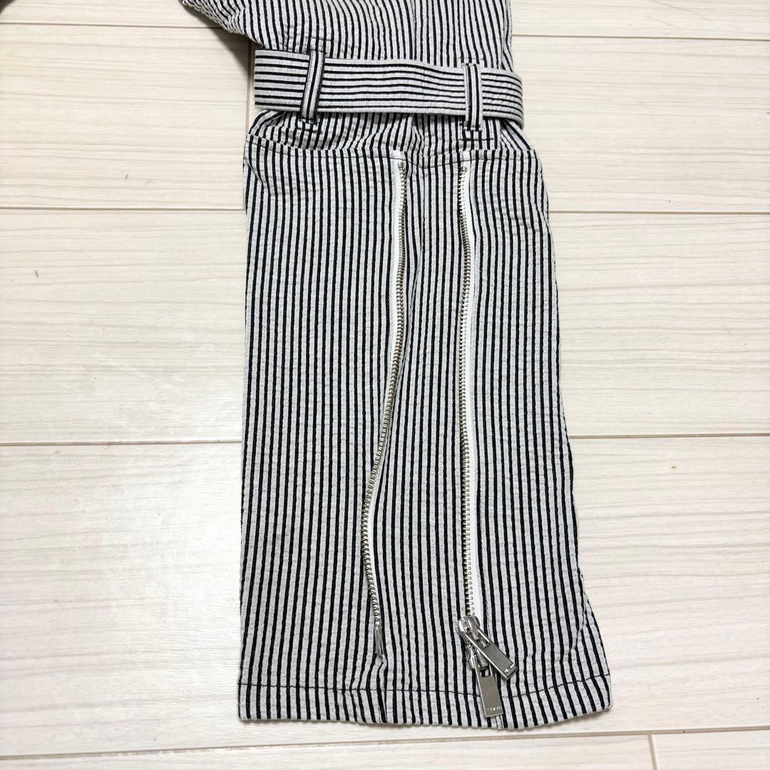 18ss 美品■sulvam■シアサッカー ボンテージ パンツ サルエル調 M