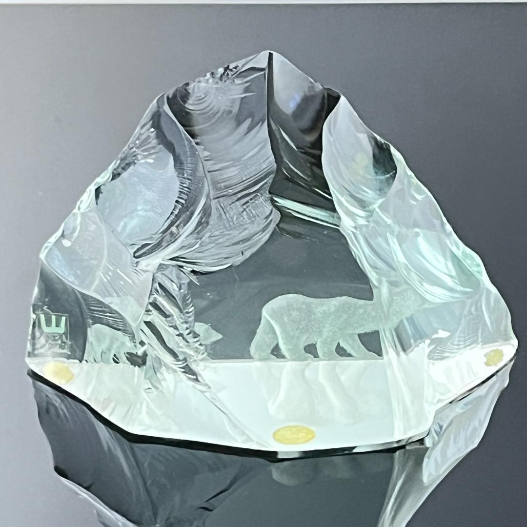 【Kosta Boda】ガラス クマのオブジェ / ペーパーウェイト