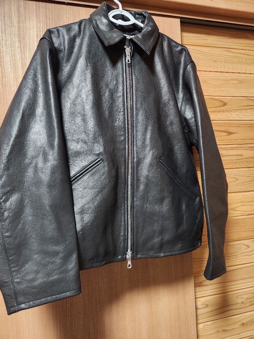 Calf Leather ミニマル シングル ライダースジャケット
