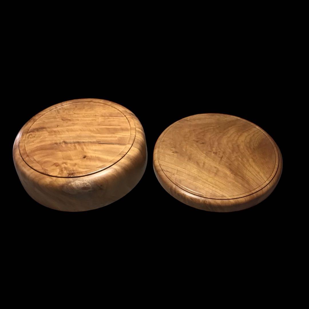 #本欅　木地磨き仕上げ古木蓋物　茶櫃