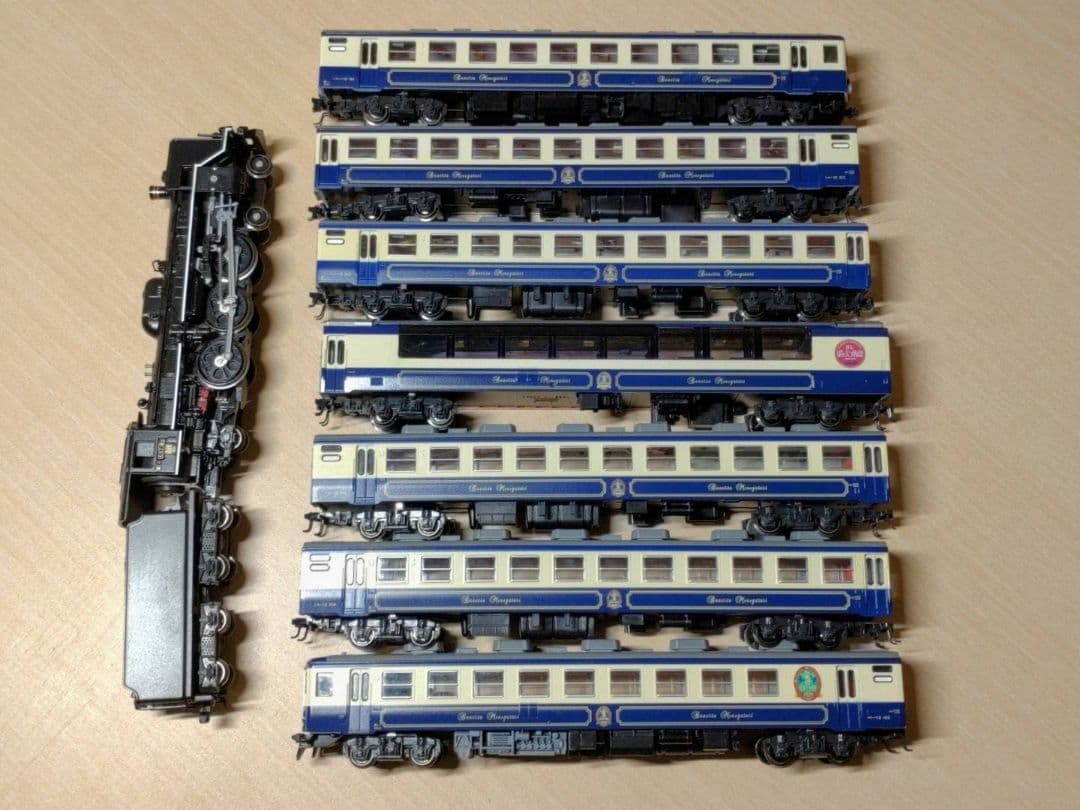 KATO Nゲージ ばんえつ物語号 青客車7両 C57-180号機 ジャンク品