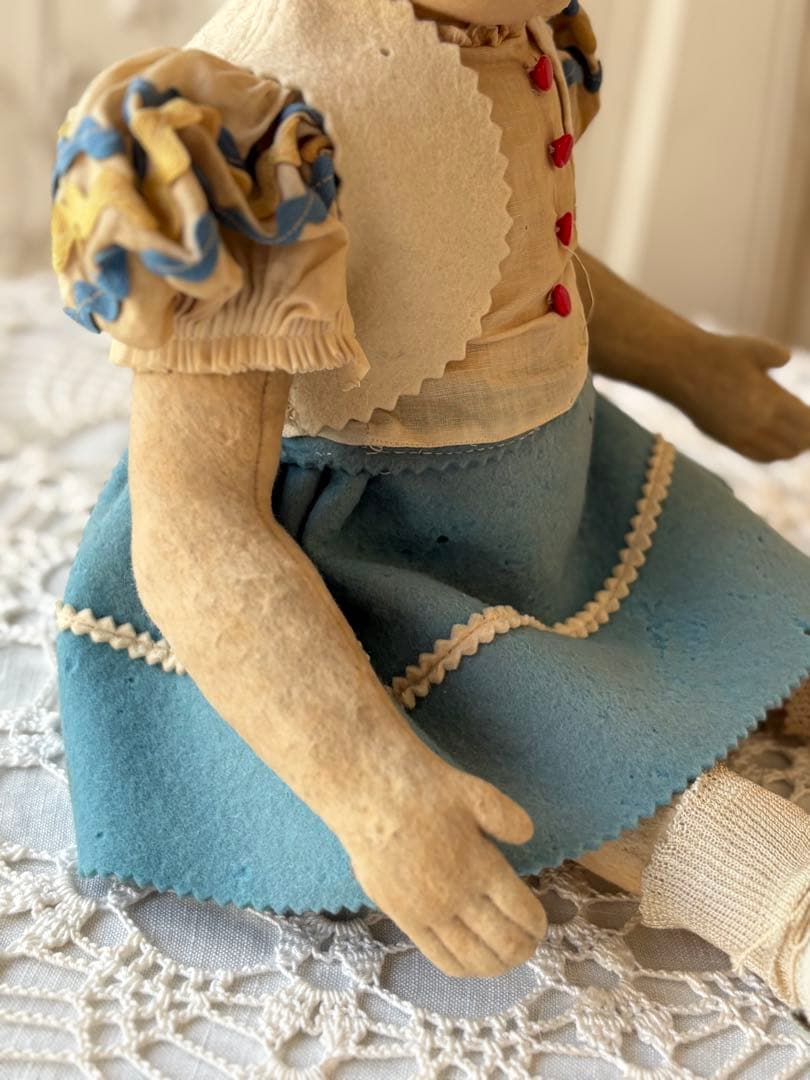 ♡ アンティーク　可愛い少女　オールド・レンチドール　LENCI フェルト人形