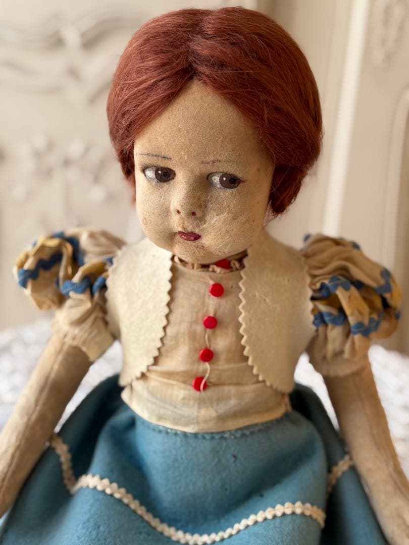 ♡ アンティーク　可愛い少女　オールド・レンチドール　LENCI フェルト人形