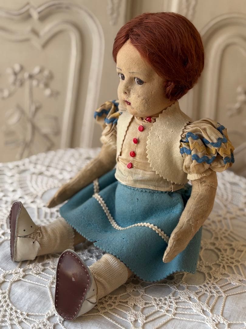 ♡ アンティーク　可愛い少女　オールド・レンチドール　LENCI フェルト人形