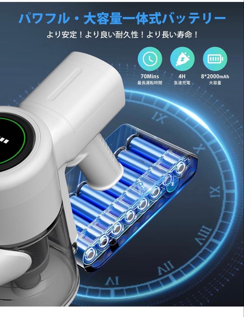 掃除機 コードレスa【2025業界革新版！業界初自走式！70Kpa超強力吸引