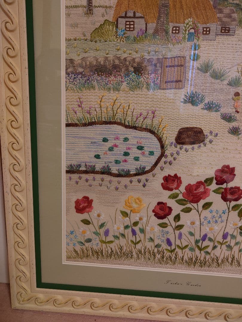 刺繍作品　額付き