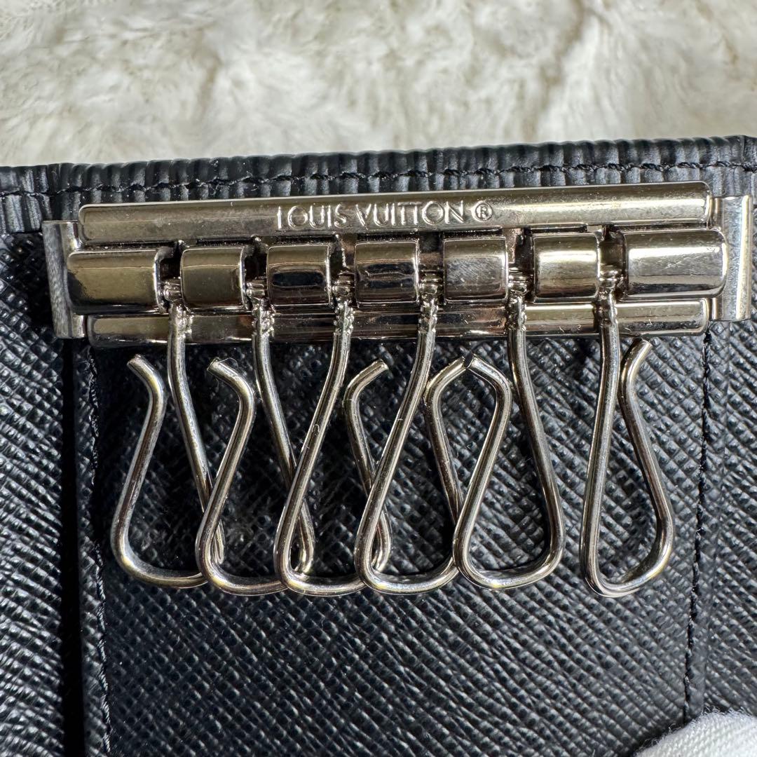 極美品 ルイヴィトン エピ ミュルティクレ6 キーケース ブラック レザー