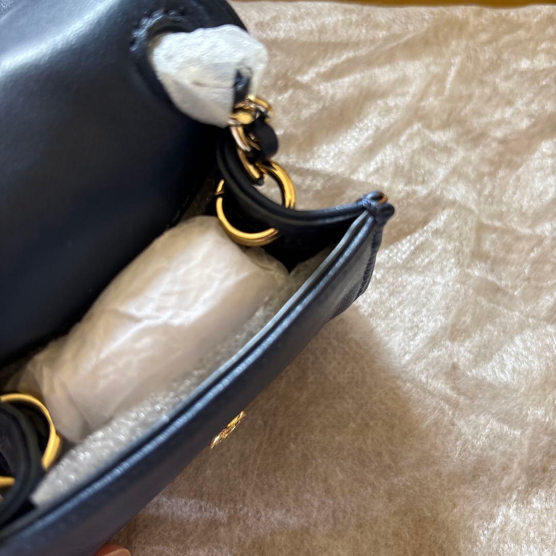 Tory Burch キルティング　バッグチャーム　 ネイビー