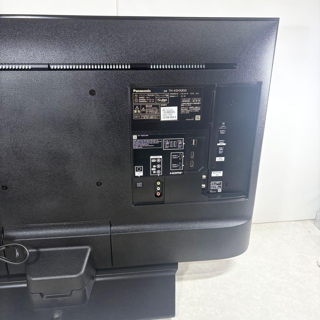 Panasonic 4K液晶テレビ TH-43HX850 43インチ 2021年
