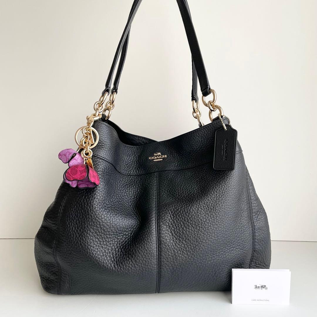 コーチ COACH トートバッグ レクシー レザー ブラック ほぼ新品