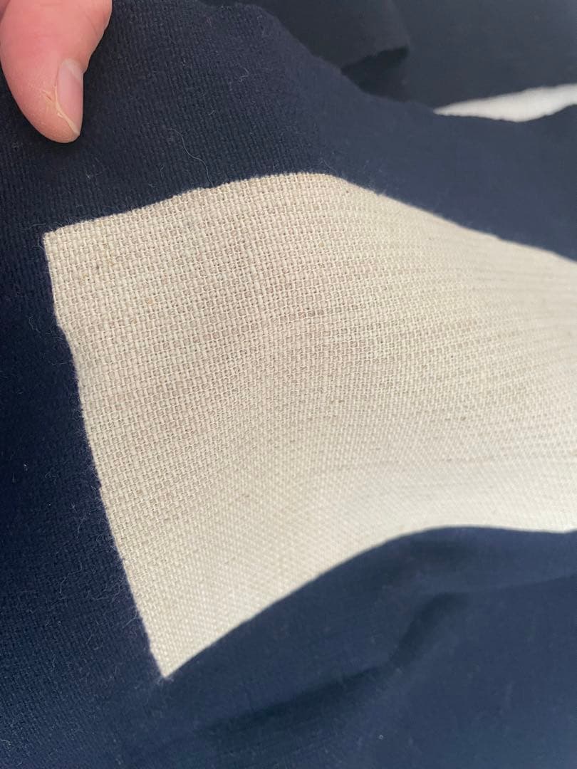 光原社　のれん　民藝品　工芸品　暖簾　型染　藍色　こけし