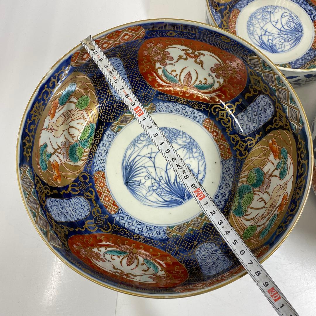 古伊万里　上手三ツ鉢　木箱付　東Y7-0217④トヒチサ