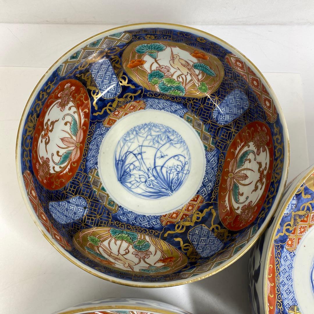 古伊万里　上手三ツ鉢　木箱付　東Y7-0217④トヒチサ